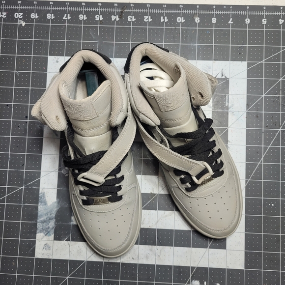 Nike Air Force 1 Mid top Light Grey Black Drip Custom Size 7 youth - Picture 7 of 10